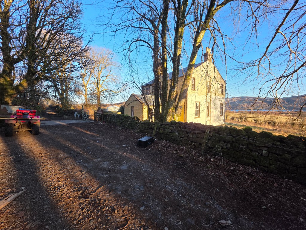 Winter at Ulva Hostel – Painting the South Face of the Hostel